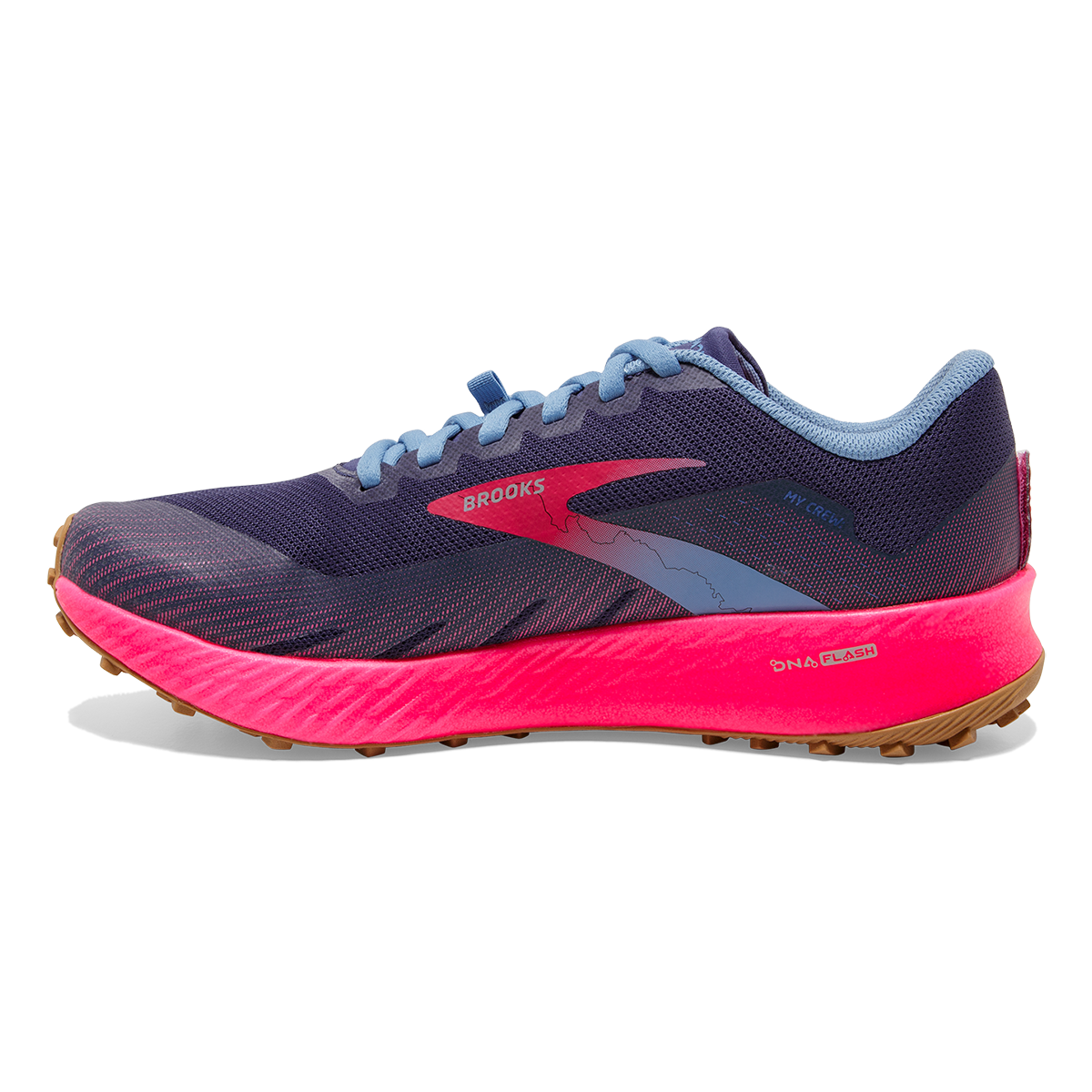 Brooks Catamount — Deep Cobalt - Diva Pink - Oyster Mushroom — Size B — Width 11 — Alternate View 14