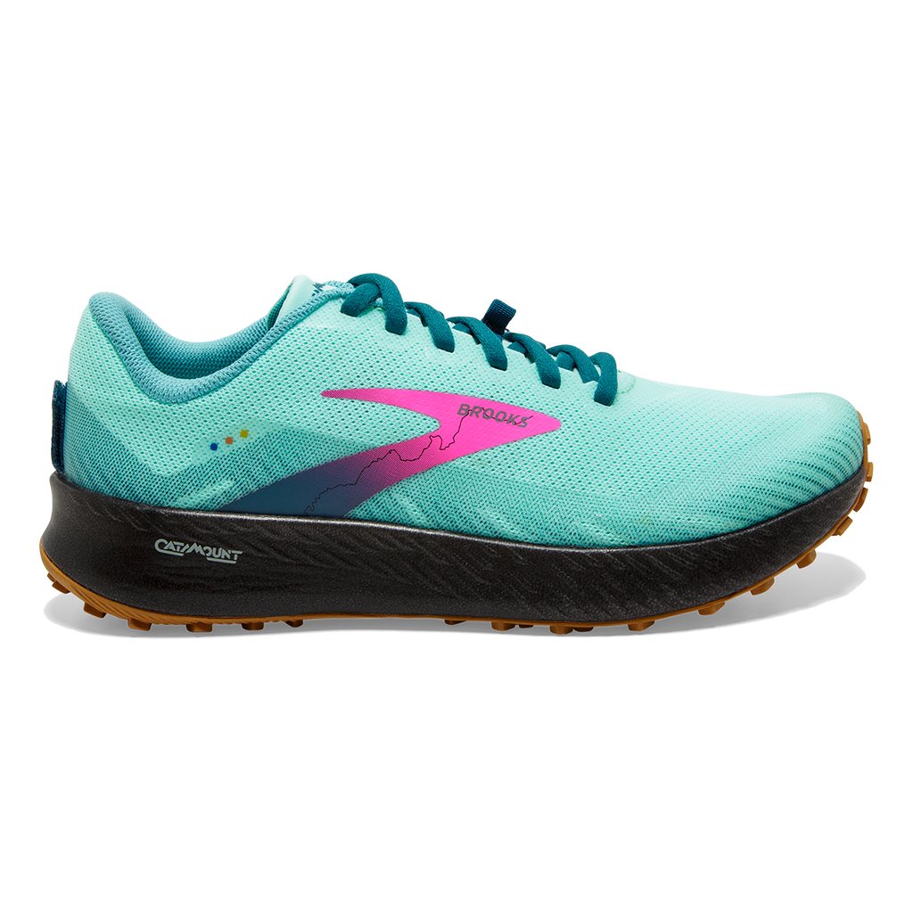 Brooks Catamount — Deep Cobalt - Diva Pink - Oyster Mushroom — Size B — Width 11 — Alternate View 17