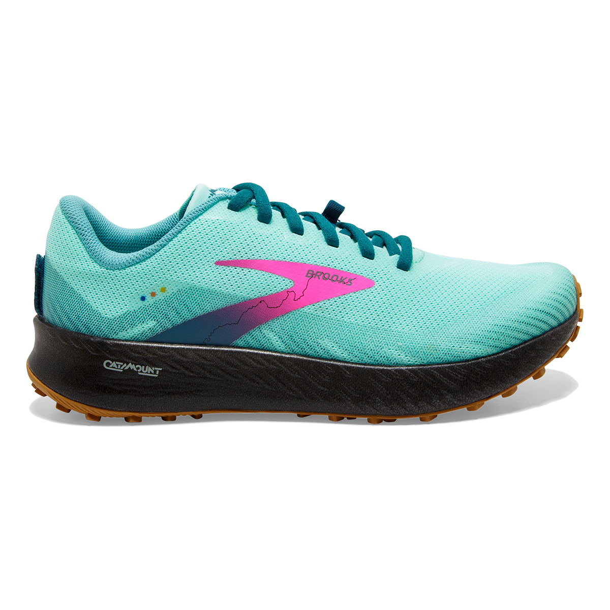 Brooks Catamount — Deep Cobalt - Diva Pink - Oyster Mushroom — Size B — Width 11 — Alternate View 17