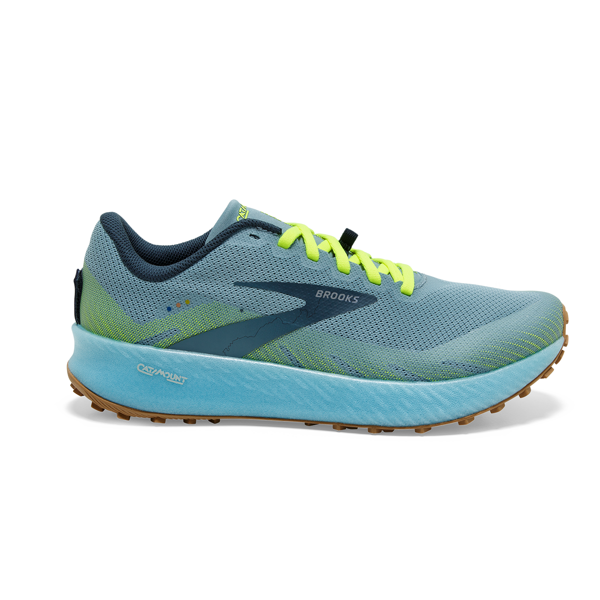 Brooks Catamount — Deep Cobalt - Diva Pink - Oyster Mushroom — Size B — Width 11 — Alternate View 9