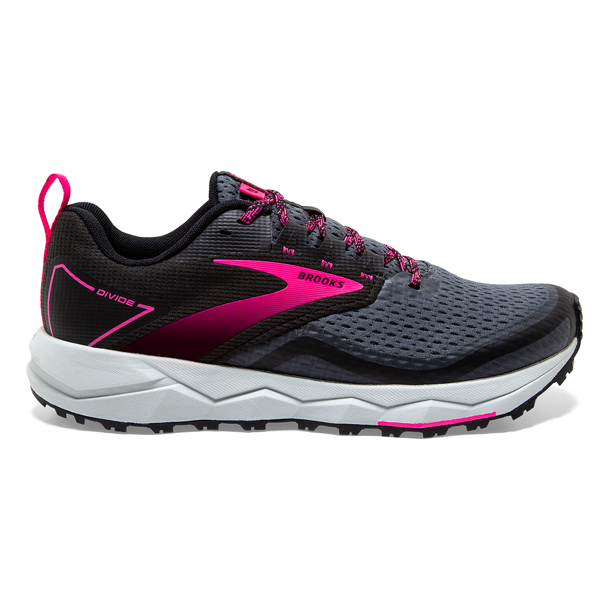 Brooks Divide 2 — Grey - Dawn - Blue Ribbon — Size B — Width 10.5 — Front View