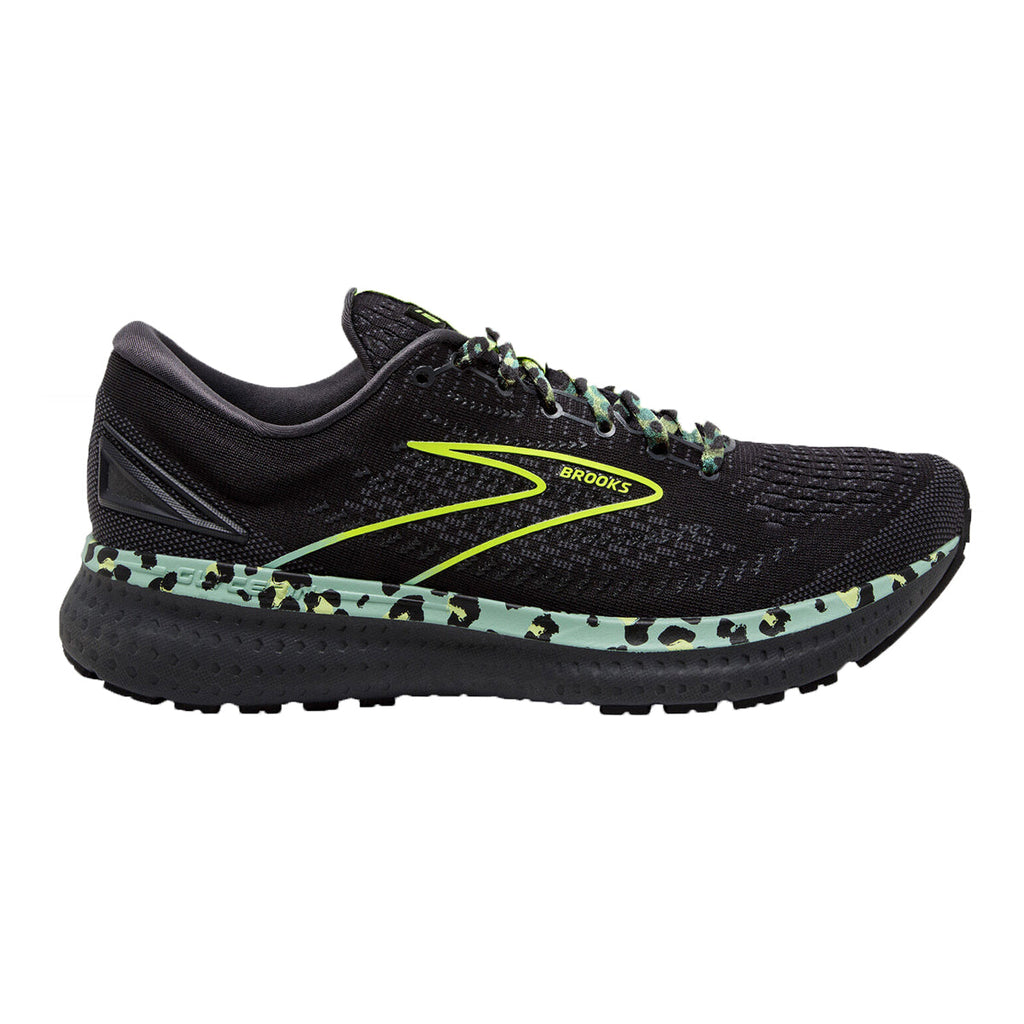 Brooks Glycerin 19 Wild Cheetah — Black - Ebony - Nightlife — Size B — Width 10.5 — Front View