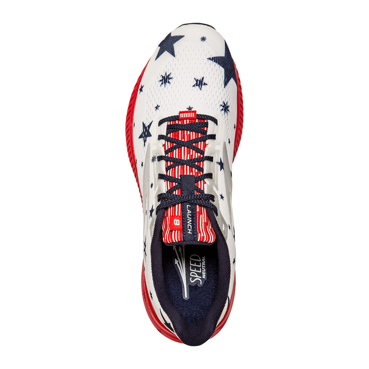 Brooks Launch 8 Run USA — Blue - Red - Silver — Size B — Width 10.5 — Alternate View 9