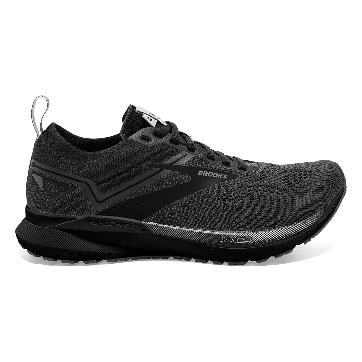 Brooks Ricochet 3 — Grey - Lavender - Baton Rouge — Size B — Width 10.5 — Front View