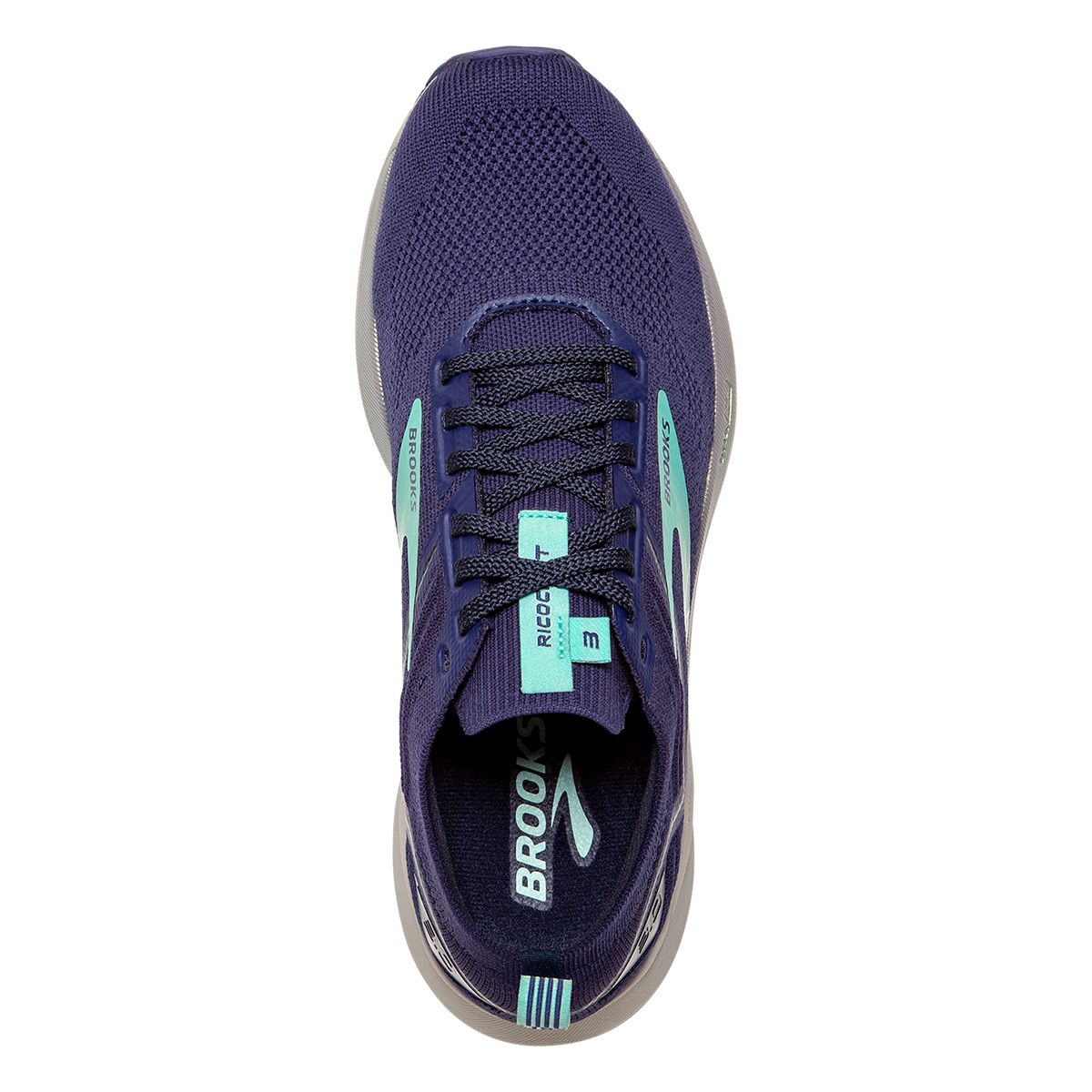 Brooks Ricochet 3 — Grey - Lavender - Baton Rouge — Size B — Width 10.5 — Alternate View 11