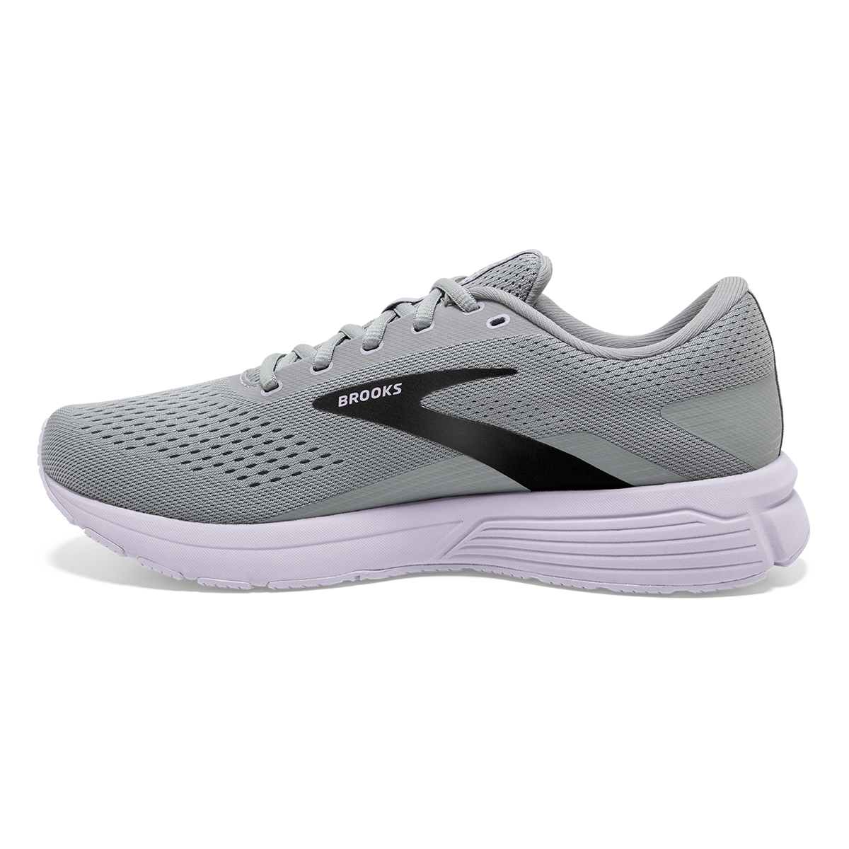 Brooks Signal 3 — Grey - Lavender Blue - Metallic Black — Size B — Width 10.5 — Alternate View 10