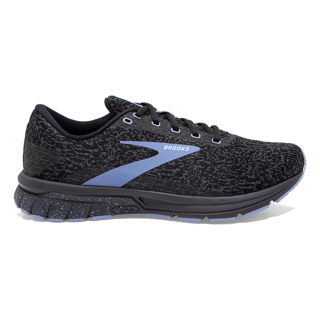 Brooks Signal 3 — Grey - Lavender Blue - Metallic Black — Size B — Width 10.5 — Detail View