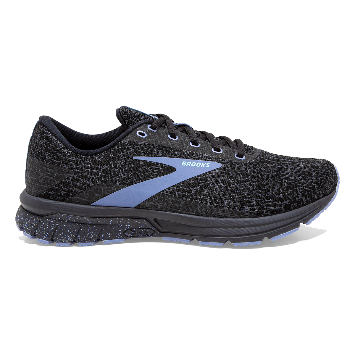 Brooks Signal 3 — Grey - Lavender Blue - Metallic Black — Size B — Width 10.5 — Detail View