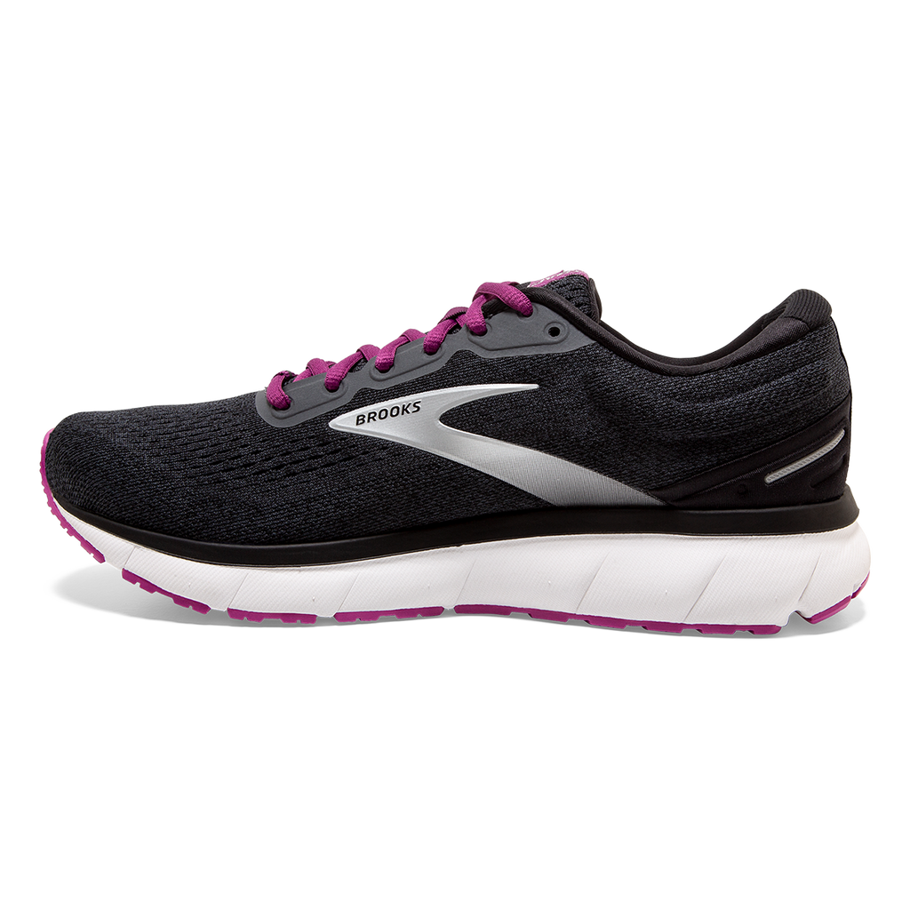 Brooks Trace — Ebony - White - Pink — Size B — Width 9 — Side View