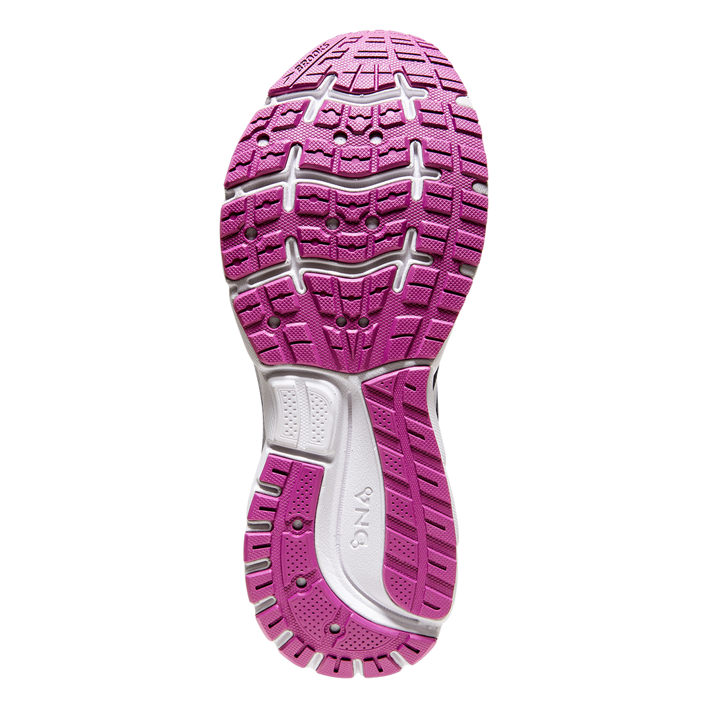 Brooks Trace — Ebony - White - Pink — Size B — Width 9 — Top View