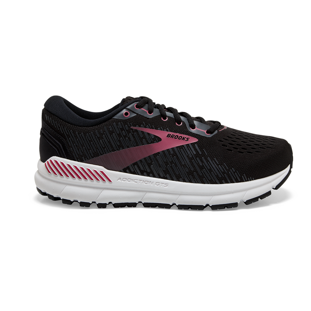 Brooks Addiction GTS 15 — Black - Ebony - Mauvewood — Size B — Width 10 — Front View