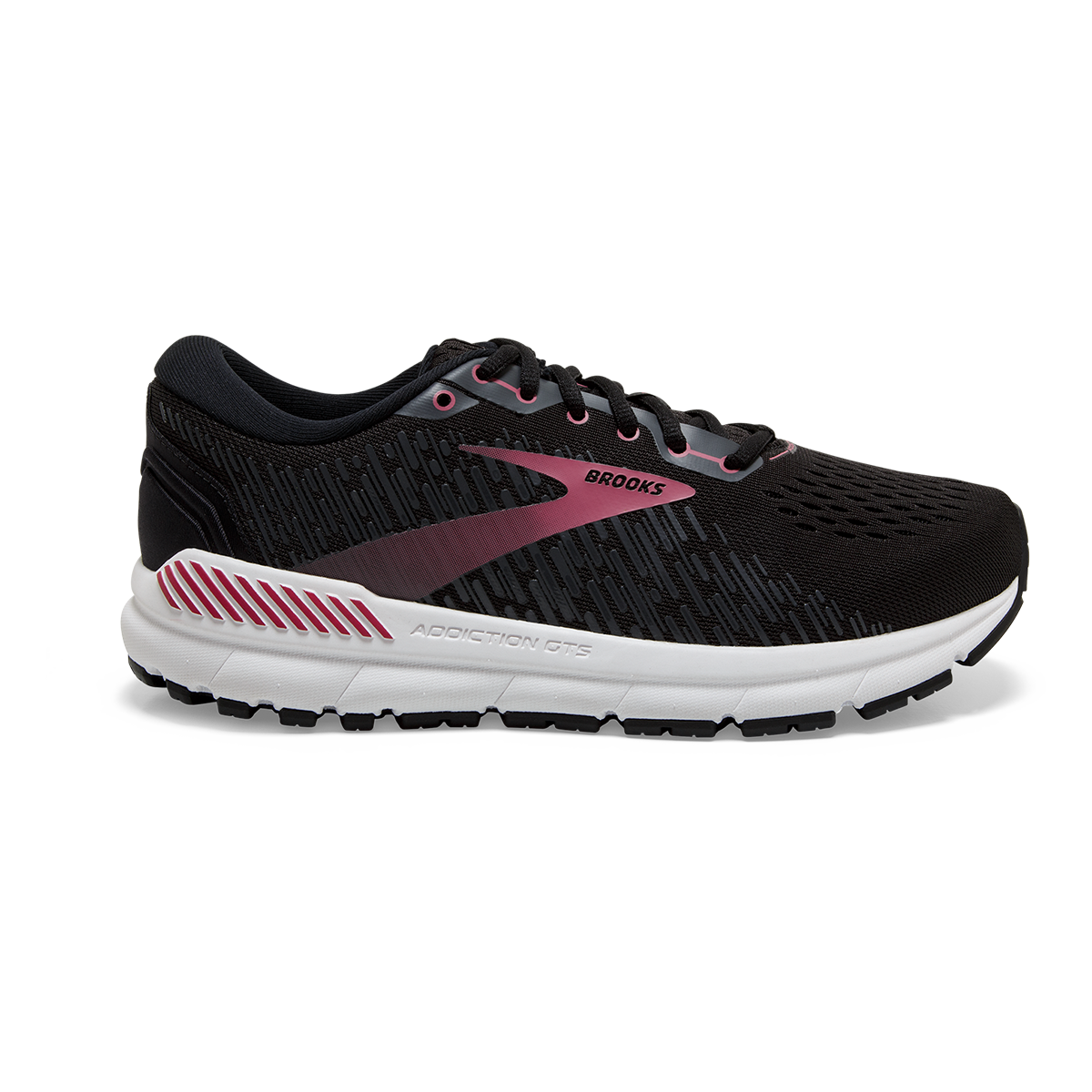 Brooks Addiction GTS 15 — Black - Ebony - Mauvewood — Size B — Width 10 — Front View