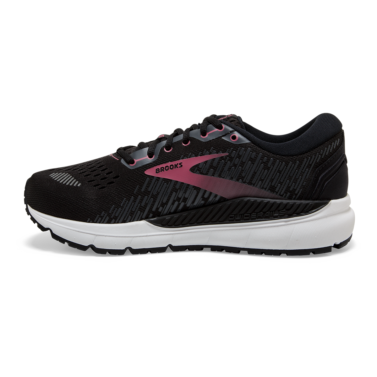Brooks Addiction GTS 15 — Black - Ebony - Mauvewood — Size B — Width 10 — Side View