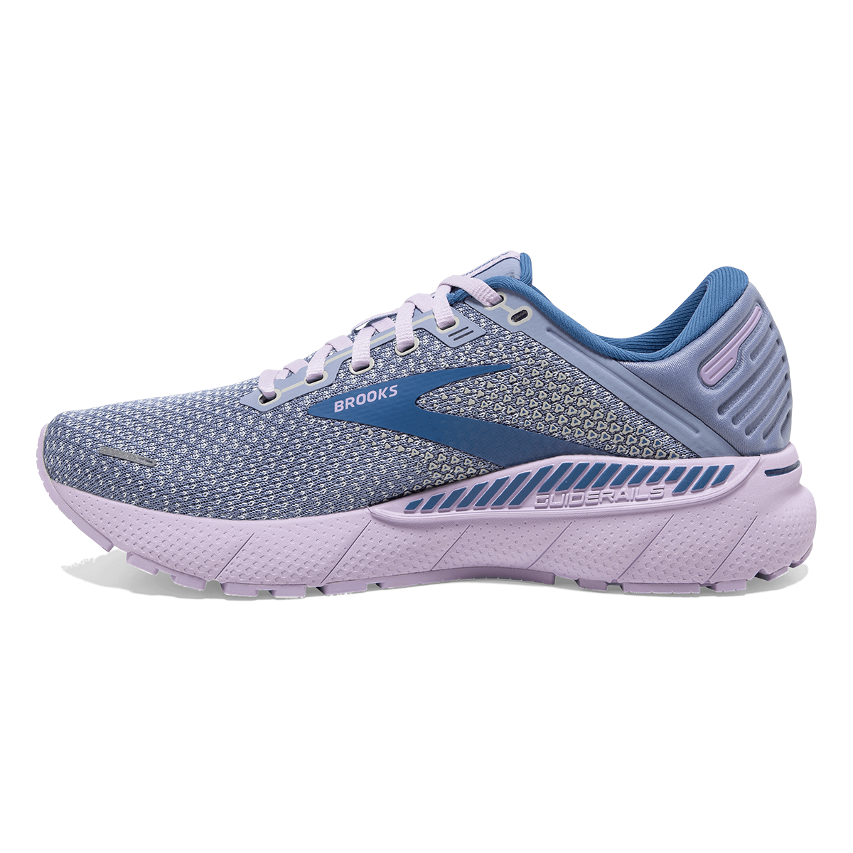 Brooks Adrenaline GTS 22 Regional — Peacoat - Cobalt - Mauve — Size B — Width 10 — Side View