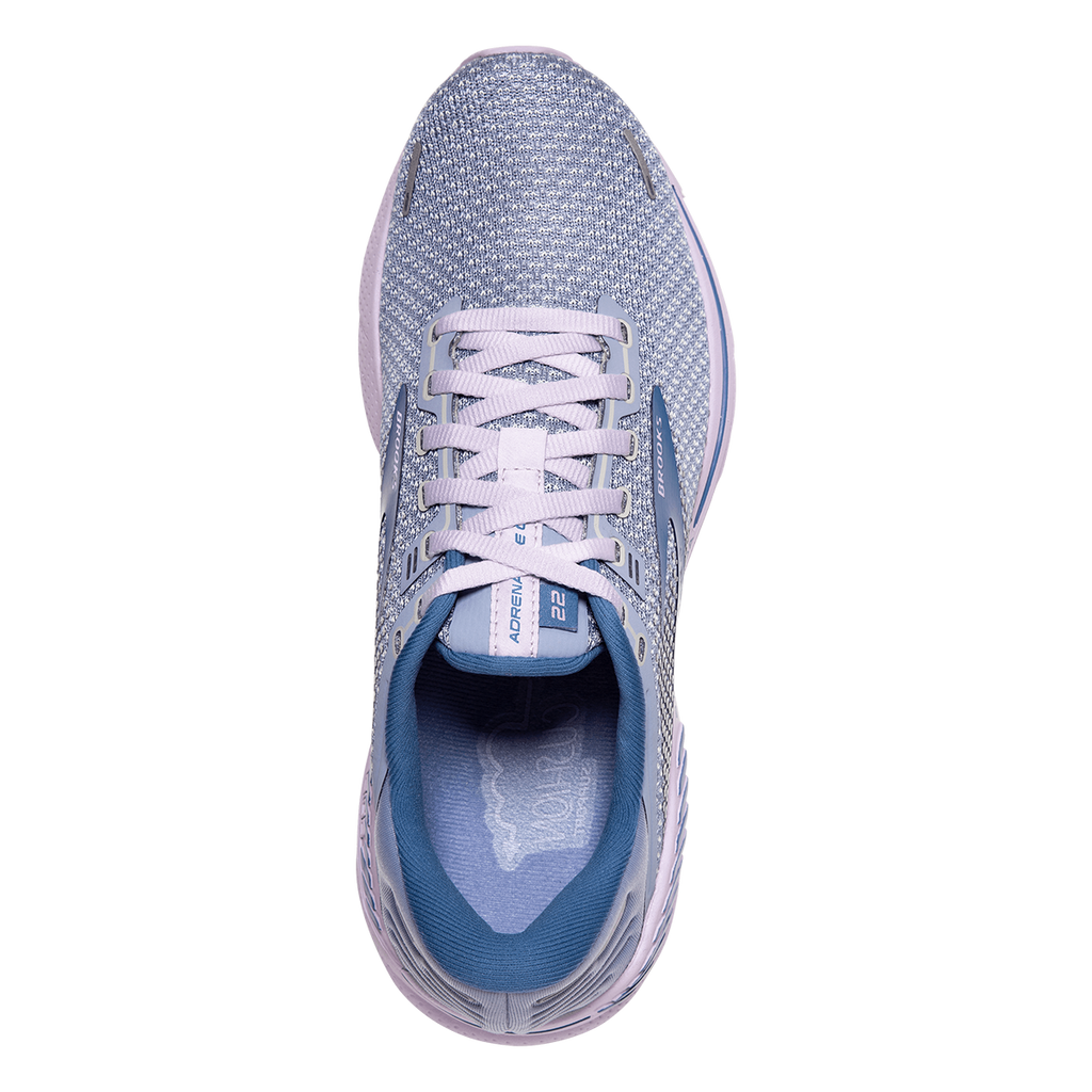 Brooks Adrenaline GTS 22 Regional — Peacoat - Cobalt - Mauve — Size B — Width 10 — Back View