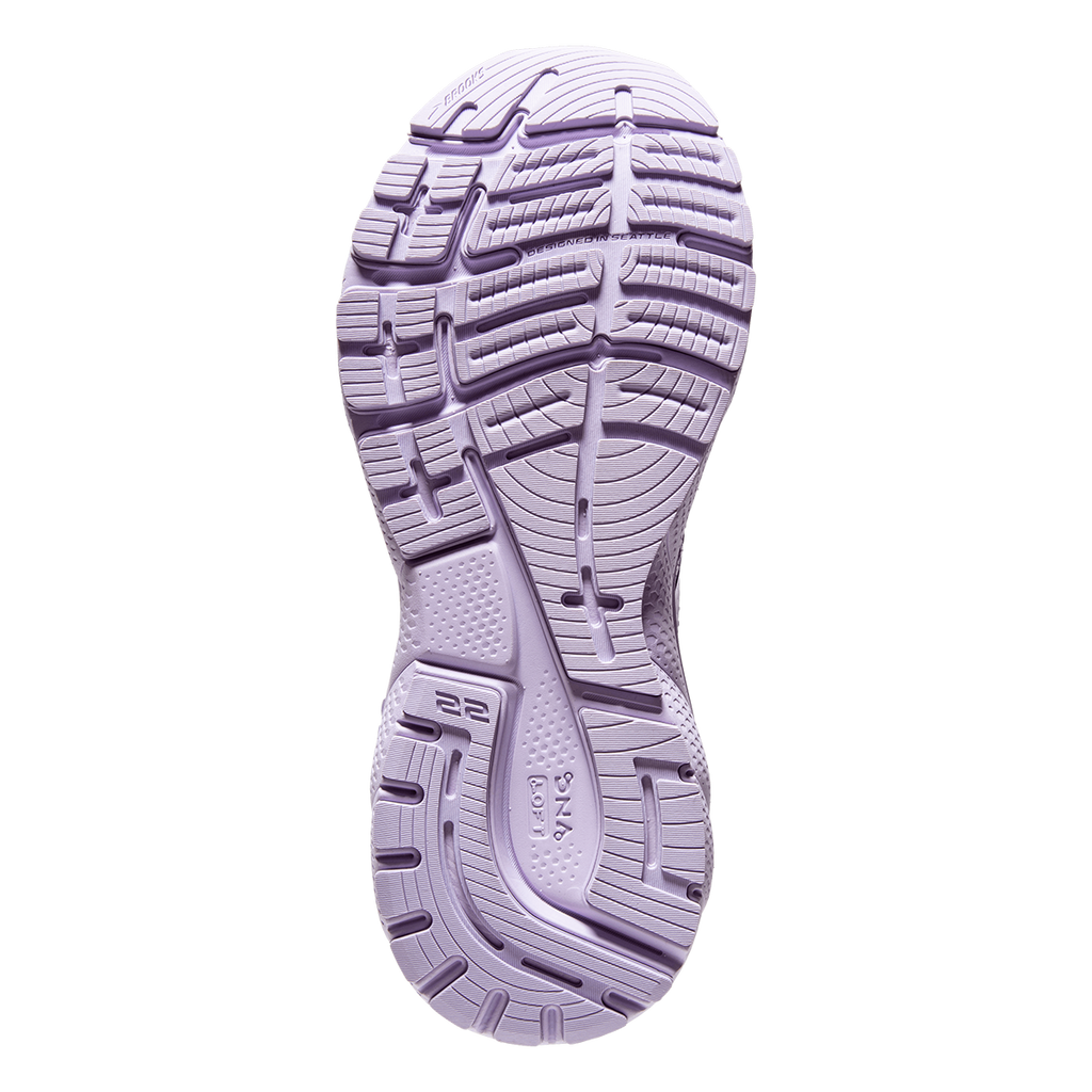 Brooks Adrenaline GTS 22 Regional — Peacoat - Cobalt - Mauve — Size B — Width 10 — Top View