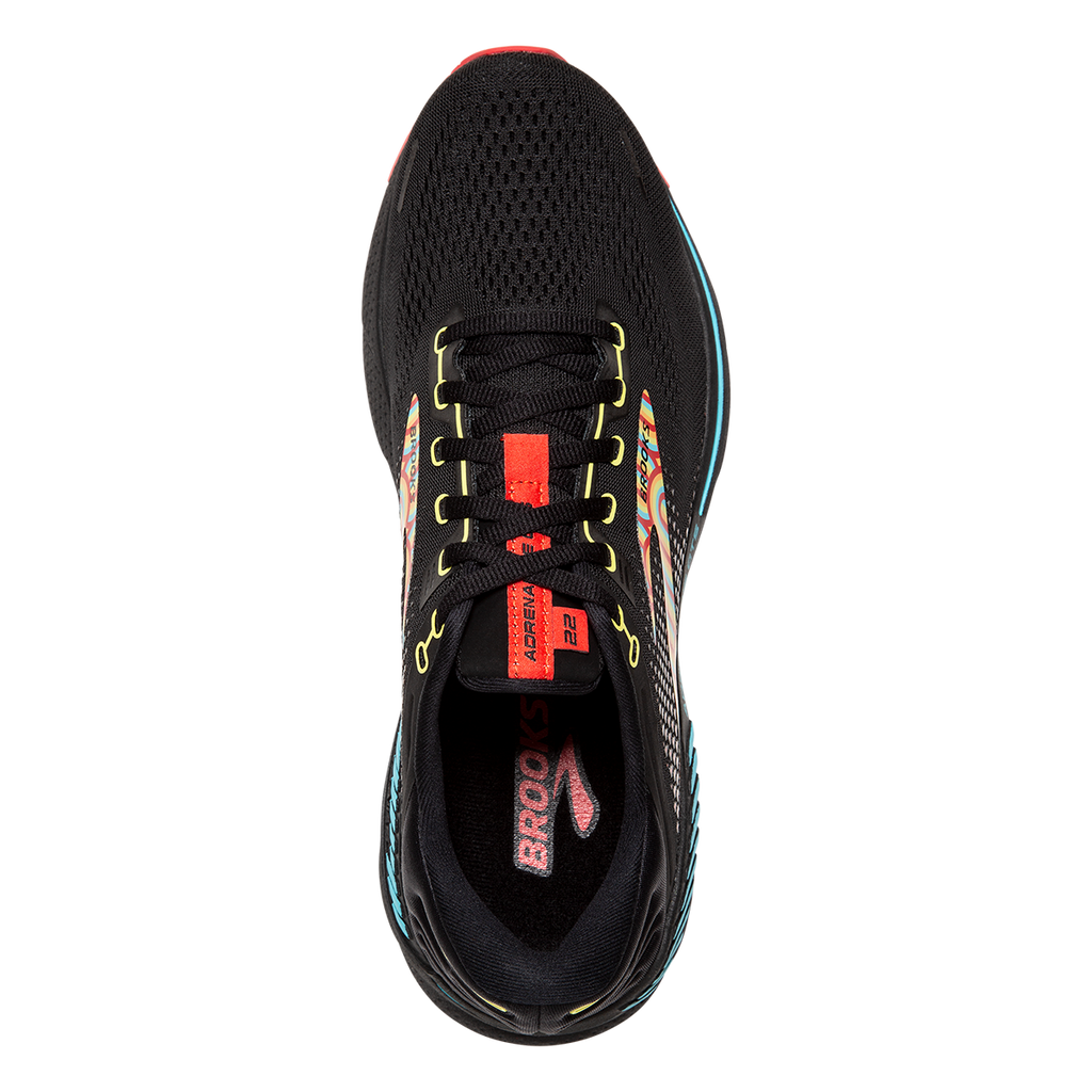 Brooks Adrenaline GTS 22 Disco — Black - Bittersweet - Limelight — Size B — Width 5 — Alternate View 7