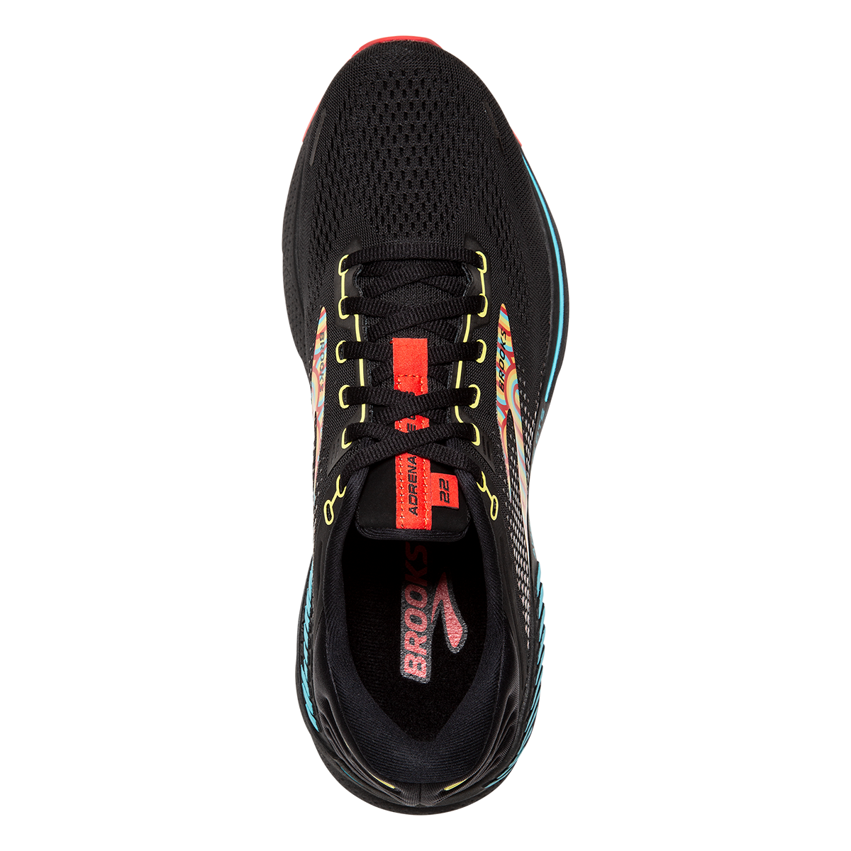 Brooks Adrenaline GTS 22 Disco — Black - Bittersweet - Limelight — Size B — Width 5 — Alternate View 7