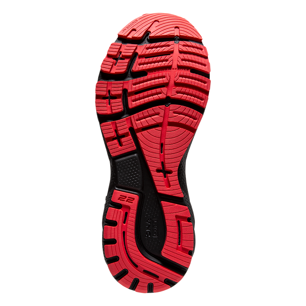 Brooks Adrenaline GTS 22 Disco — Black - Bittersweet - Limelight — Size B — Width 5 — Alternate View 8