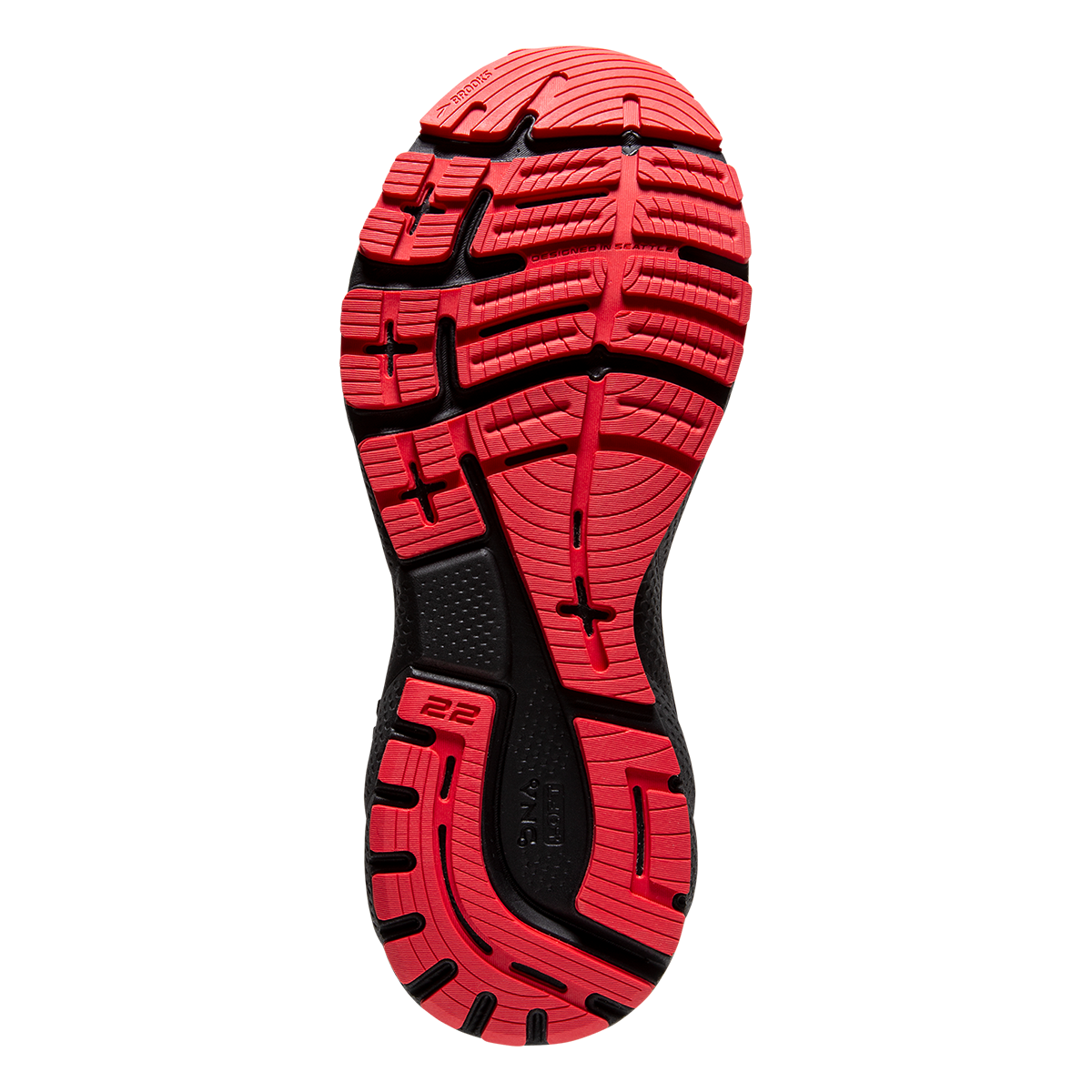 Brooks Adrenaline GTS 22 Disco — Black - Bittersweet - Limelight — Size B — Width 5 — Alternate View 8