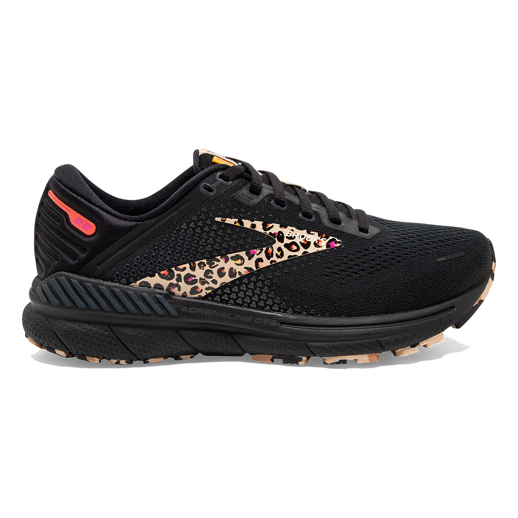 Brooks Adrenaline GTS 22 Folk Frenzy — Ginger - Black - Citrus — Size B — Width 9.5 — Front View