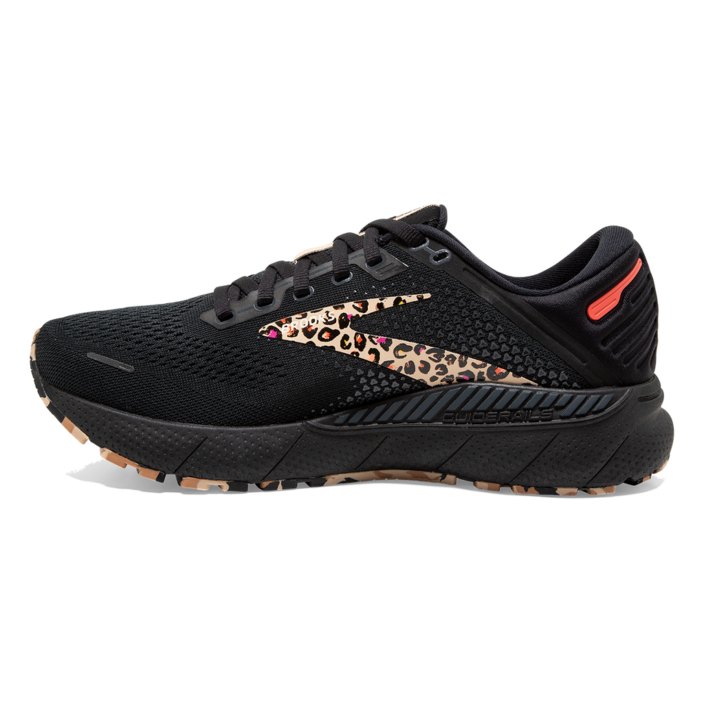 Brooks Adrenaline GTS 22 Folk Frenzy — Ginger - Black - Citrus — Size B — Width 9.5 — Side View
