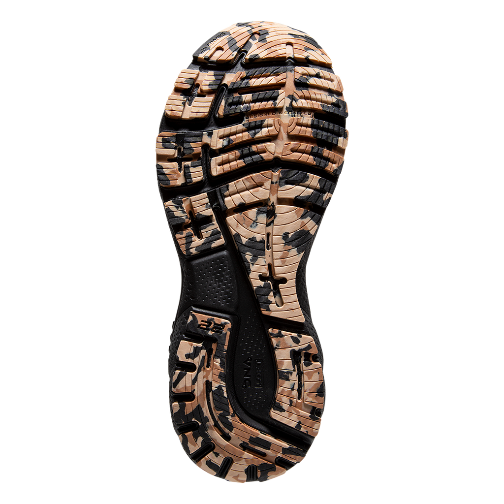 Brooks Adrenaline GTS 22 Folk Frenzy — Ginger - Black - Citrus — Size B — Width 9.5 — Top View