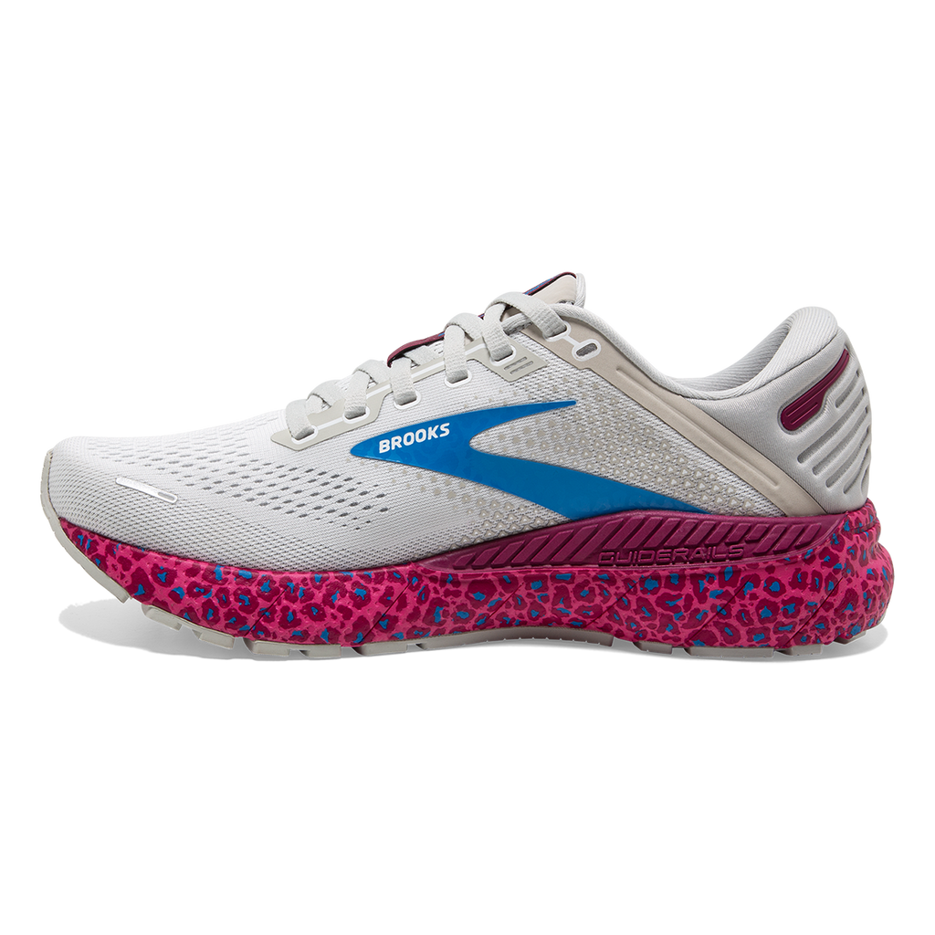 Brooks Adrenaline GTS 22 Cheetah — Magenta - White - Raspberry — Size B — Width 6 — Lifestyle View
