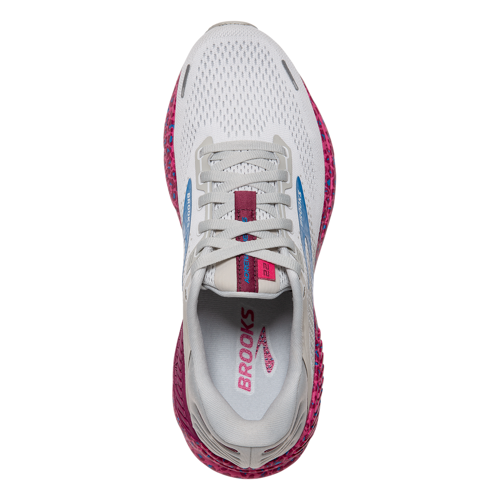Brooks Adrenaline GTS 22 Cheetah — Magenta - White - Raspberry — Size B — Width 6 — Alternate View 7
