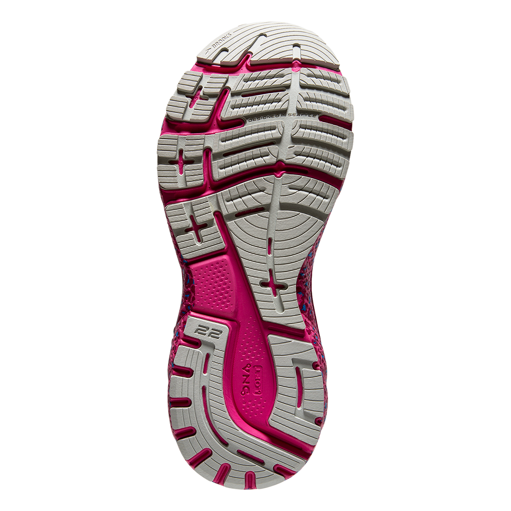 Brooks Adrenaline GTS 22 Cheetah — Magenta - White - Raspberry — Size B — Width 6 — Alternate View 8