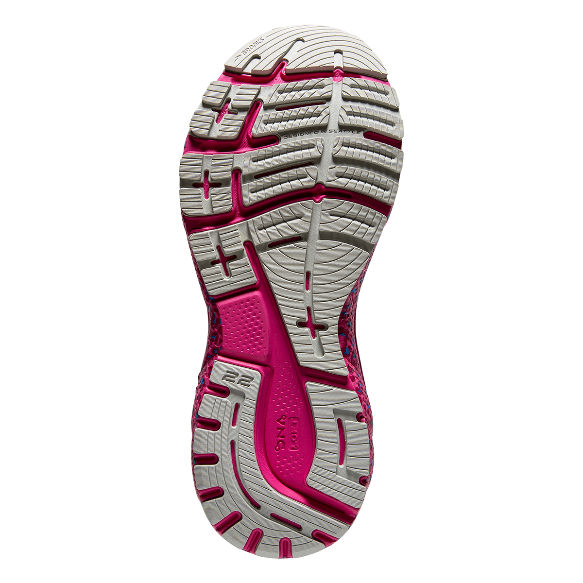 Brooks Adrenaline GTS 22 Cheetah — Magenta - White - Raspberry — Size B — Width 6 — Alternate View 8
