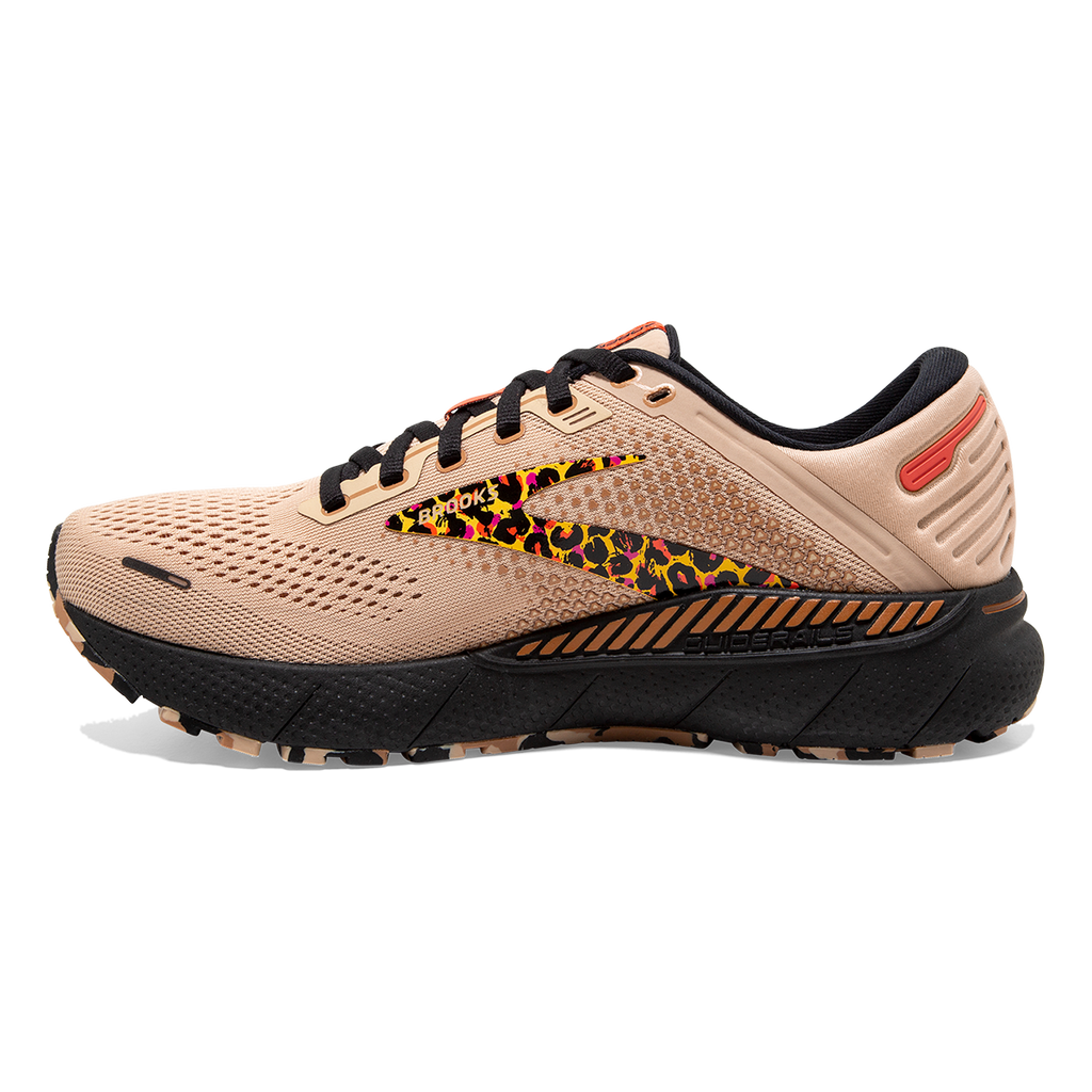 Brooks Adrenaline GTS 22 Folk Frenzy — Ginger - Black - Citrus — Size B — Width 9.5 — Lifestyle View