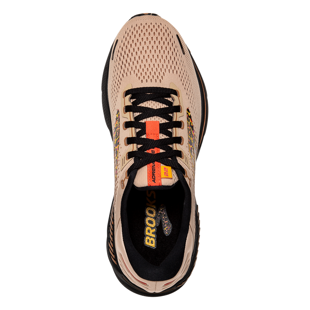 Brooks Adrenaline GTS 22 Folk Frenzy — Ginger - Black - Citrus — Size B — Width 9.5 — Alternate View 7