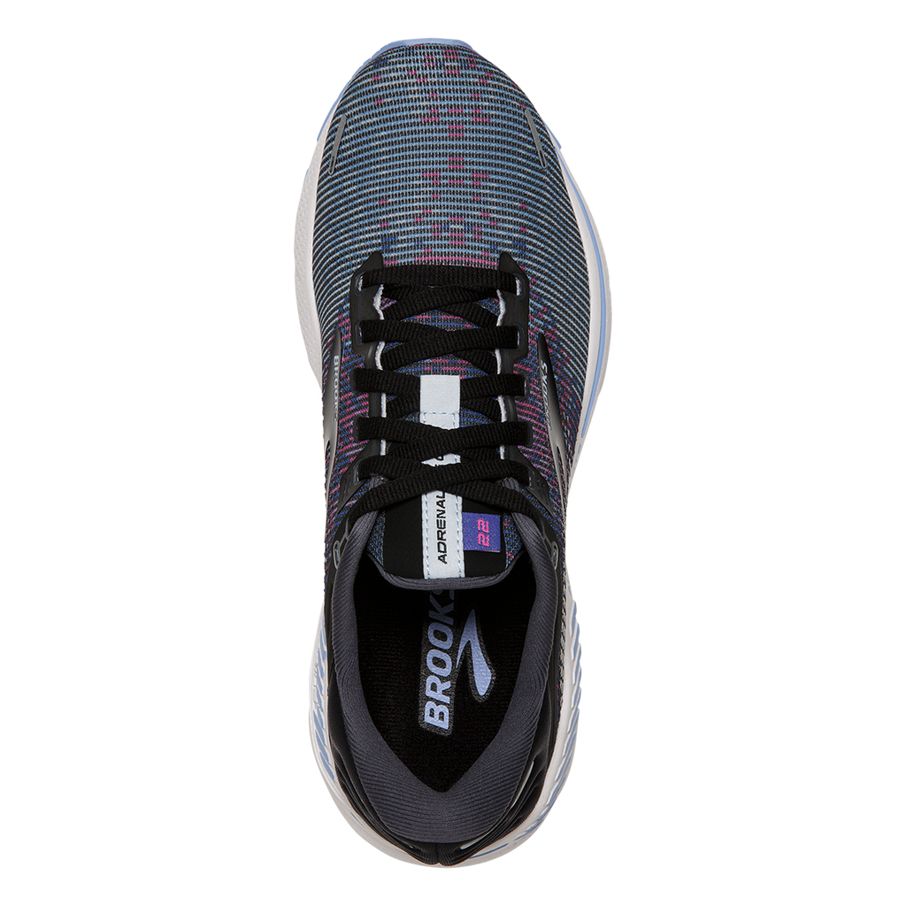 Brooks Adrenaline GTS 22 Pixel — Lavender - Black - Grey — Size B — Width 10.5 — Back View