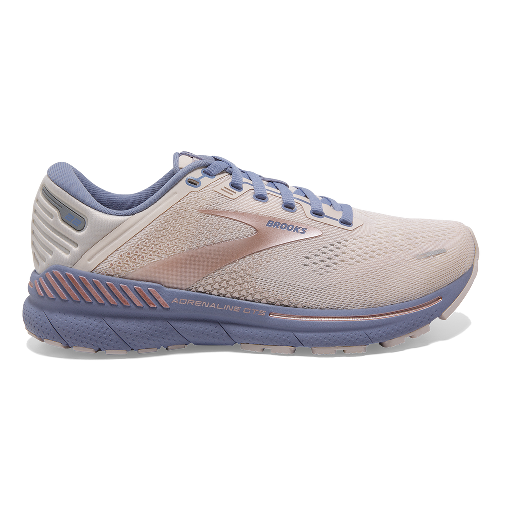 Brooks Adrenaline GTS 22 Metallic — Lilac - Tempest - Pink — Size B — Width 10 — Front View