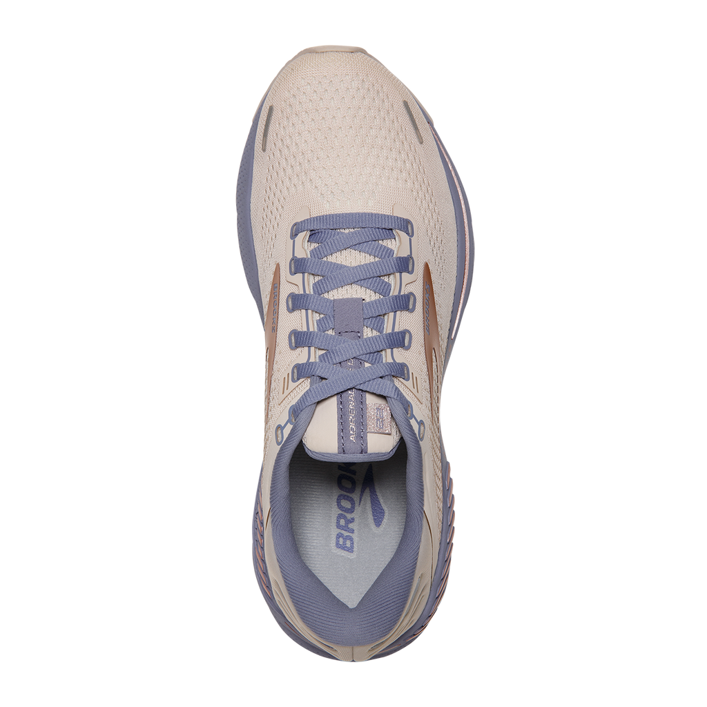 Brooks Adrenaline GTS 22 Metallic — Lilac - Tempest - Pink — Size B — Width 10 — Back View