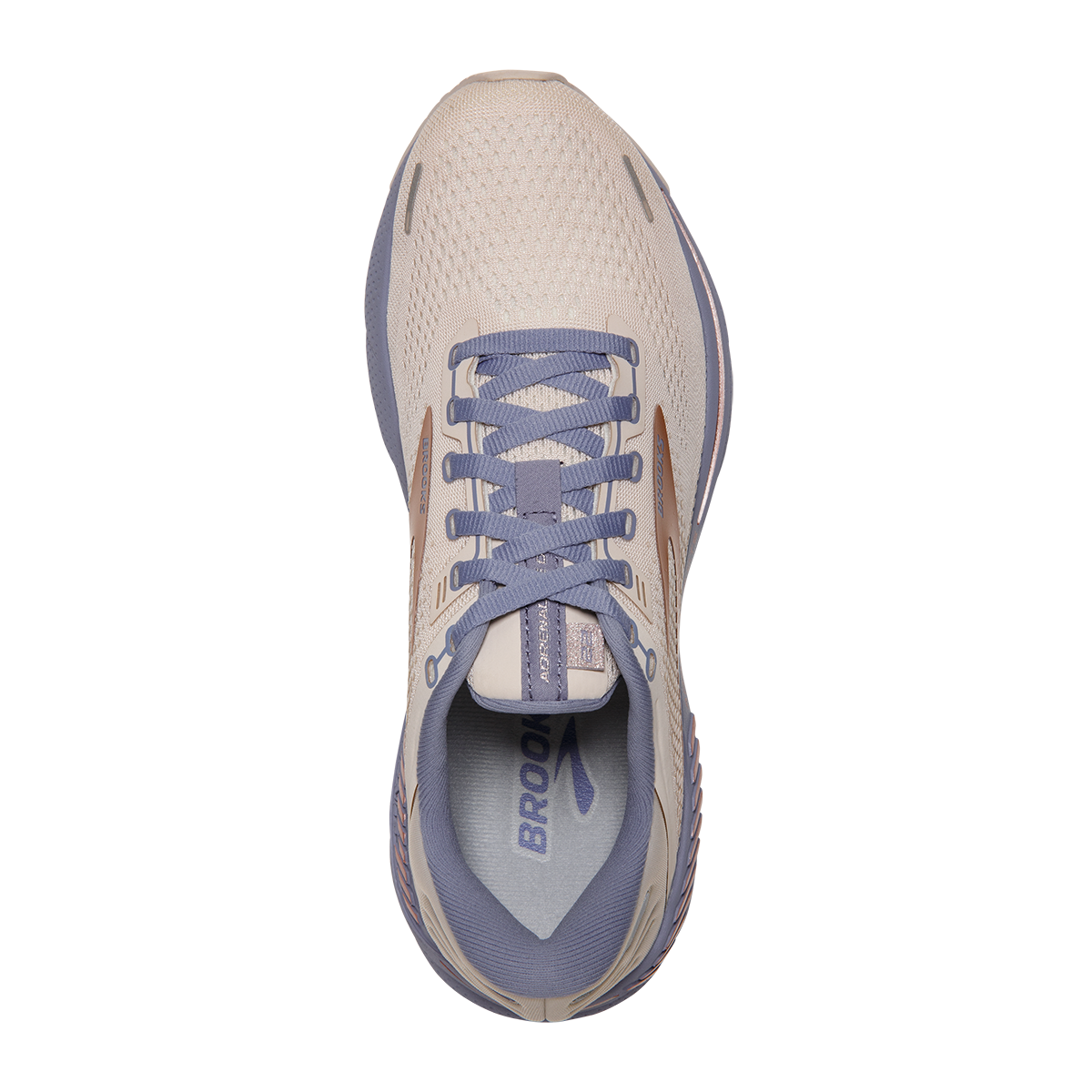 Brooks Adrenaline GTS 22 Metallic — Lilac - Tempest - Pink — Size B — Width 10 — Back View