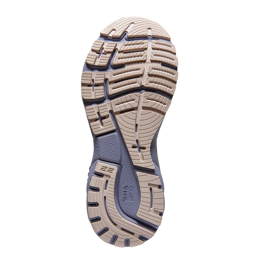 Brooks Adrenaline GTS 22 Metallic — Lilac - Tempest - Pink — Size B — Width 10 — Top View