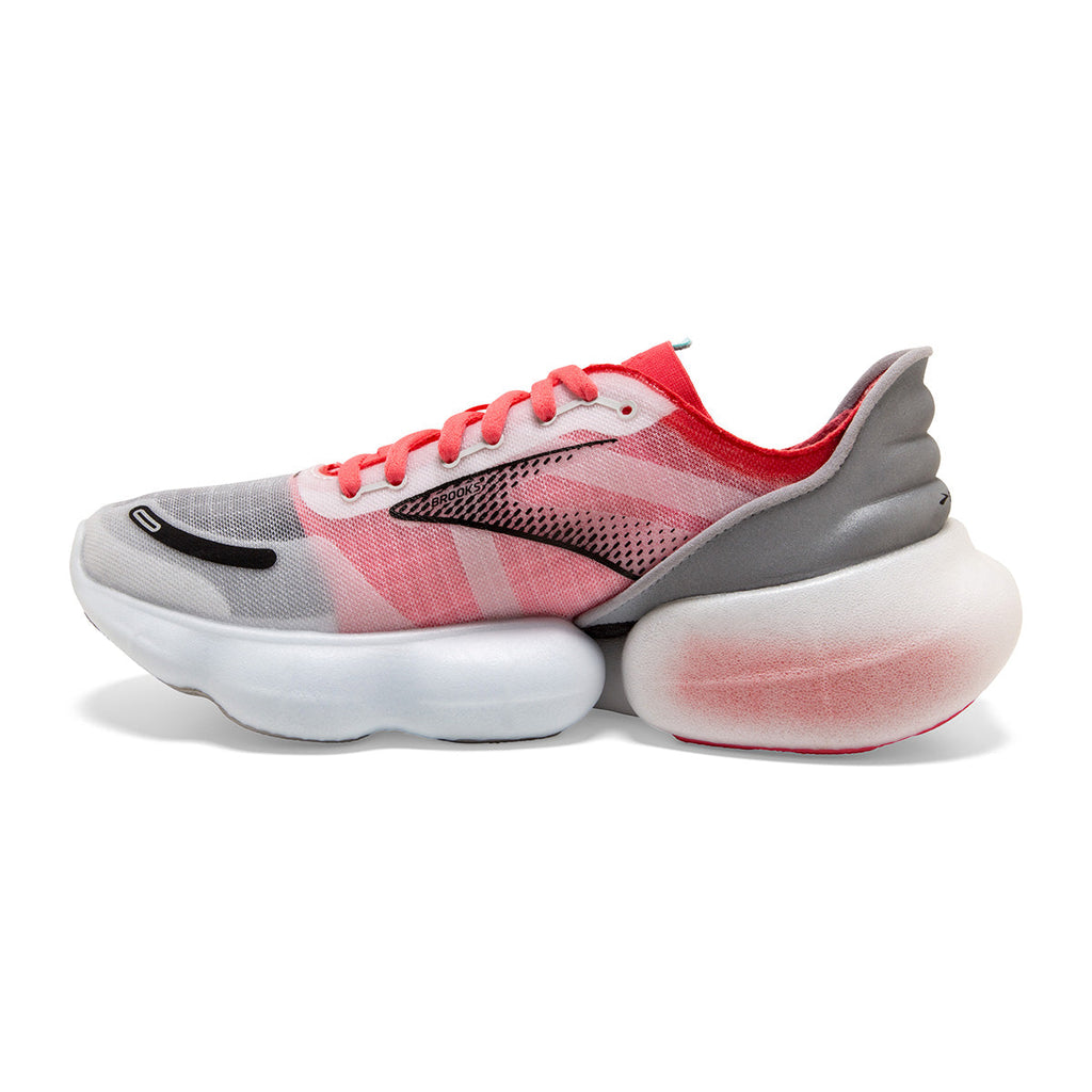 Brooks Aurora-BL — Grey - Coral - Black — Size B — Width 10.5 — Side View