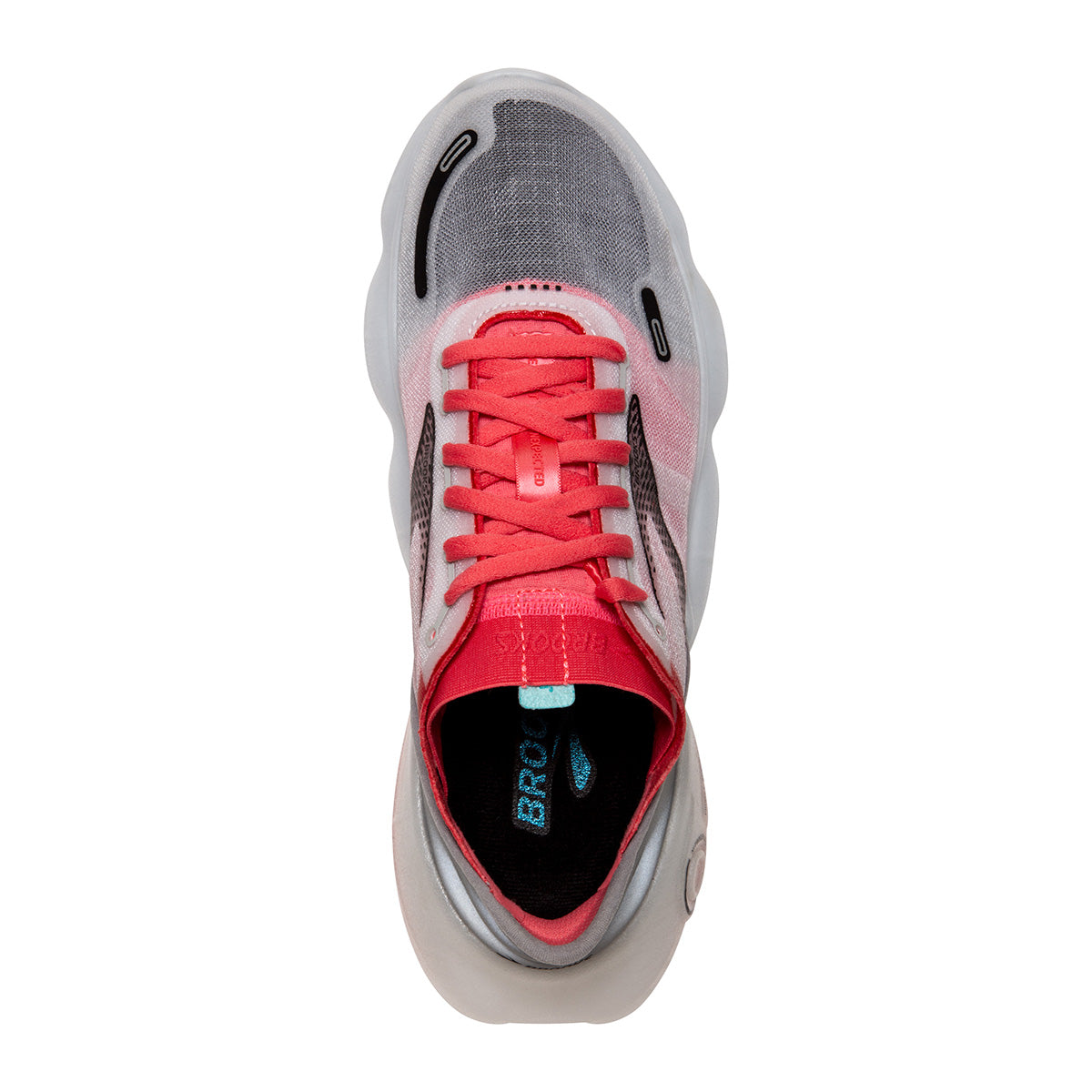 Brooks Aurora-BL — Grey - Coral - Black — Size B — Width 10.5 — Back View