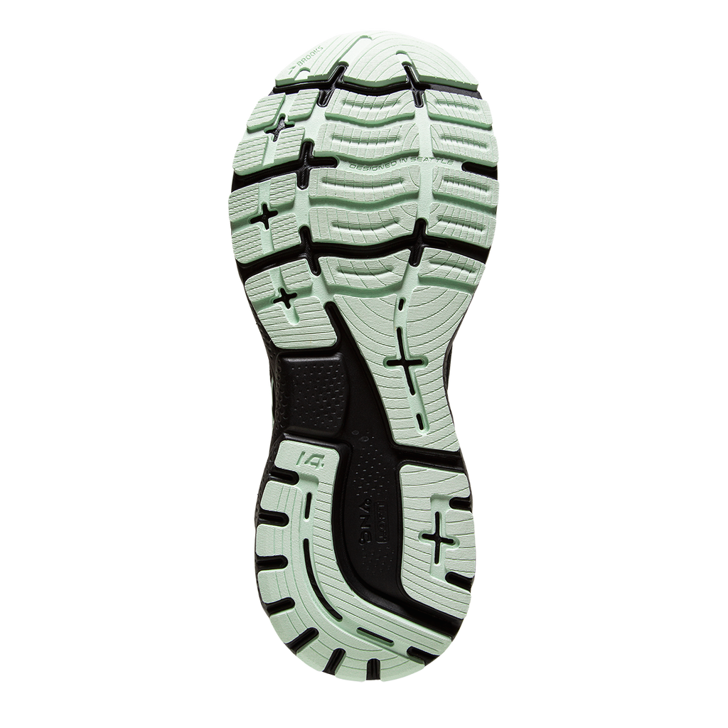 Brooks Ghost 14 GTX — Black - Blackened Pearl - Aqua Glass — Size B — Width 10.5 — Alternate View 8