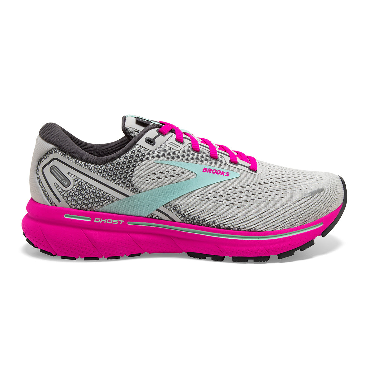 Brooks Ghost 14 — Black - Pink - Yucca — Size B — Width 8.5 — Alternate View 48