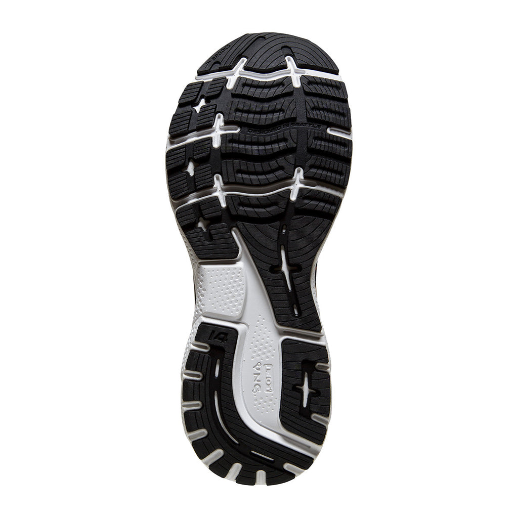 Brooks Ghost 14 Run Hoppy — Black - White - Fiery Red — Size B — Width 10.5 — Top View
