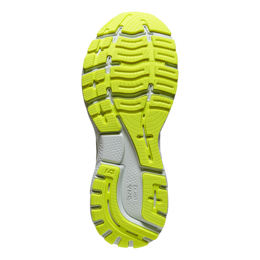 Brooks Ghost 14 Run Visible — Black - Nightlife - Spa Blue — Size B — Width 10 — Top View