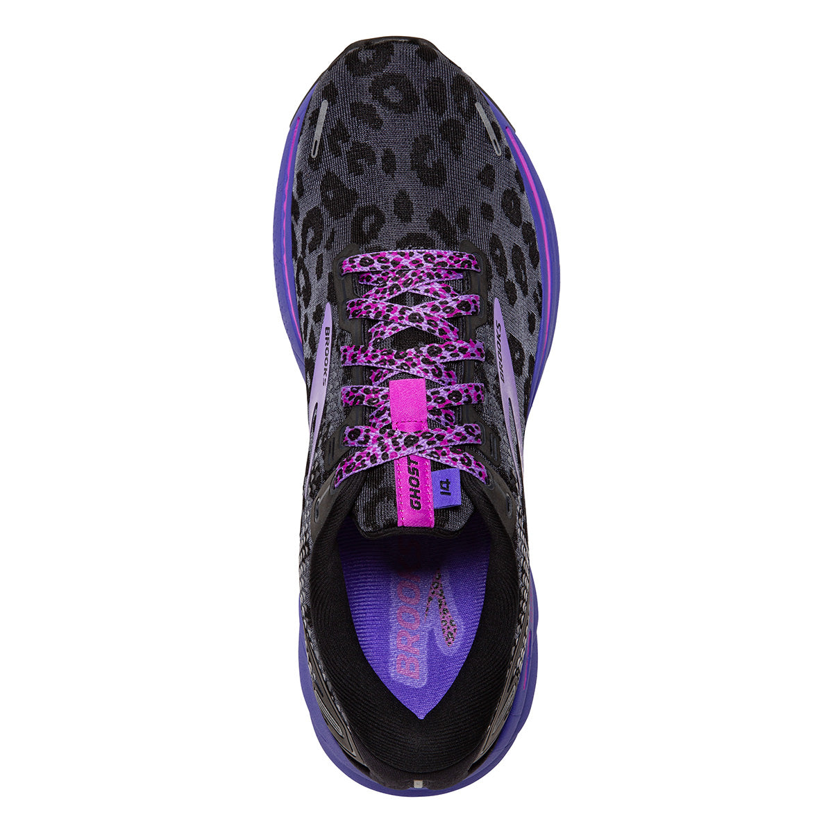 Brooks Ghost 14 Run Wild — Ebony - Black - Purple — Size B — Width 10.5 — Alternate View 7