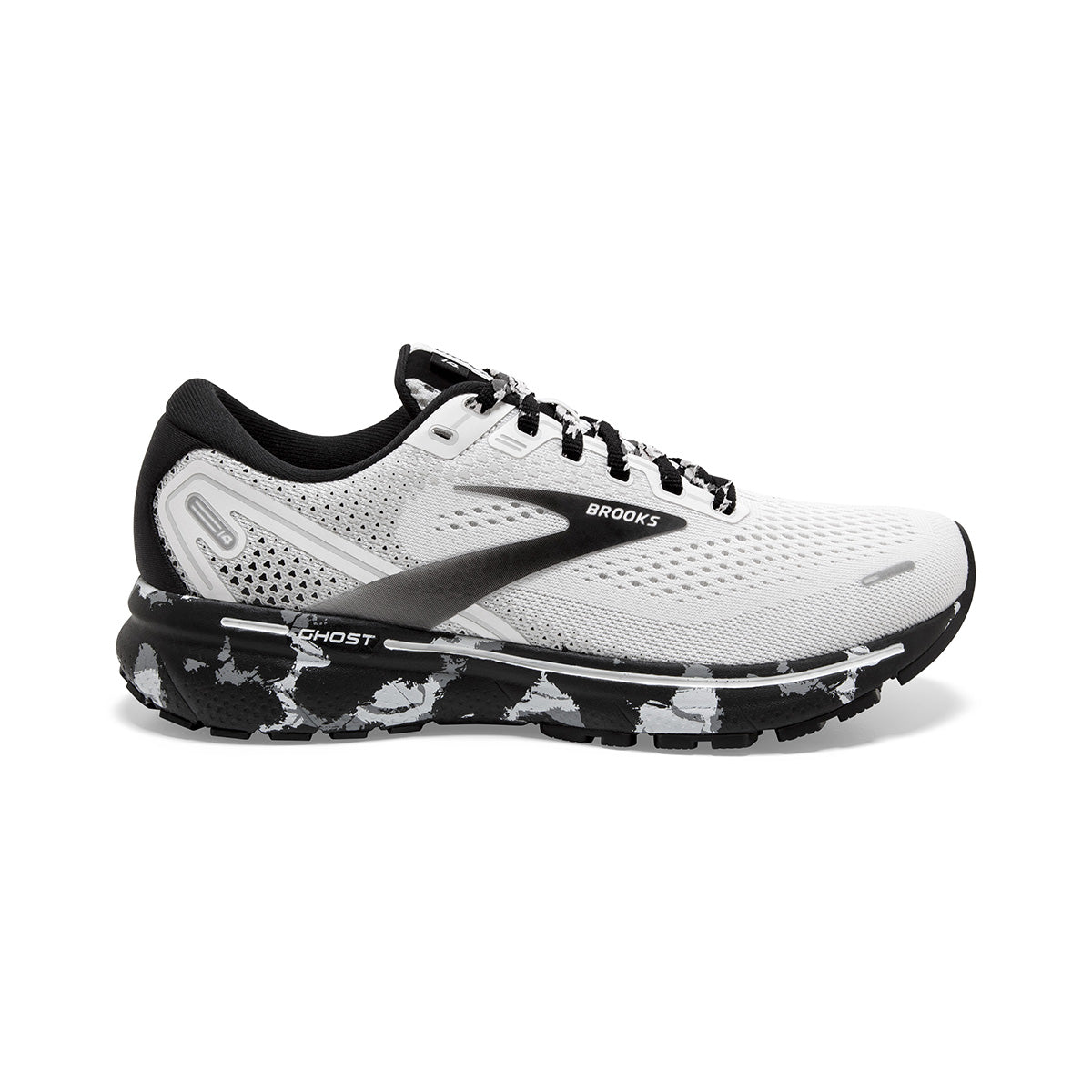 Brooks Ghost 14 Camo — White - Grey - Black — Size B — Width 10.5 — Alternate View 9