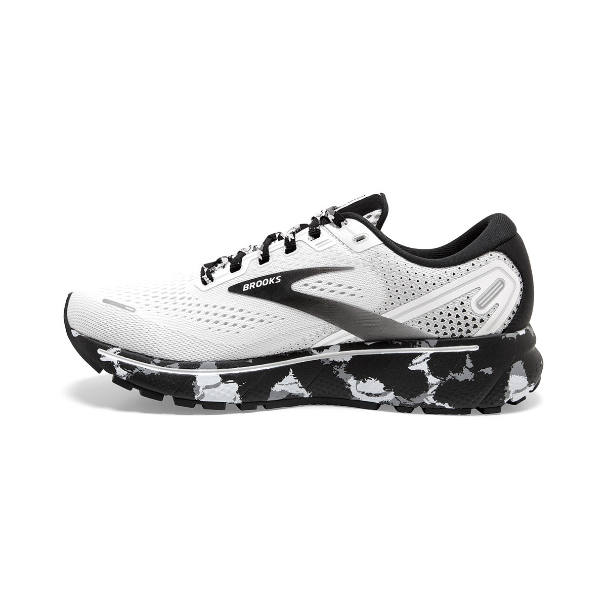 Brooks Ghost 14 Camo — White - Grey - Black — Size B — Width 10.5 — Alternate View 10