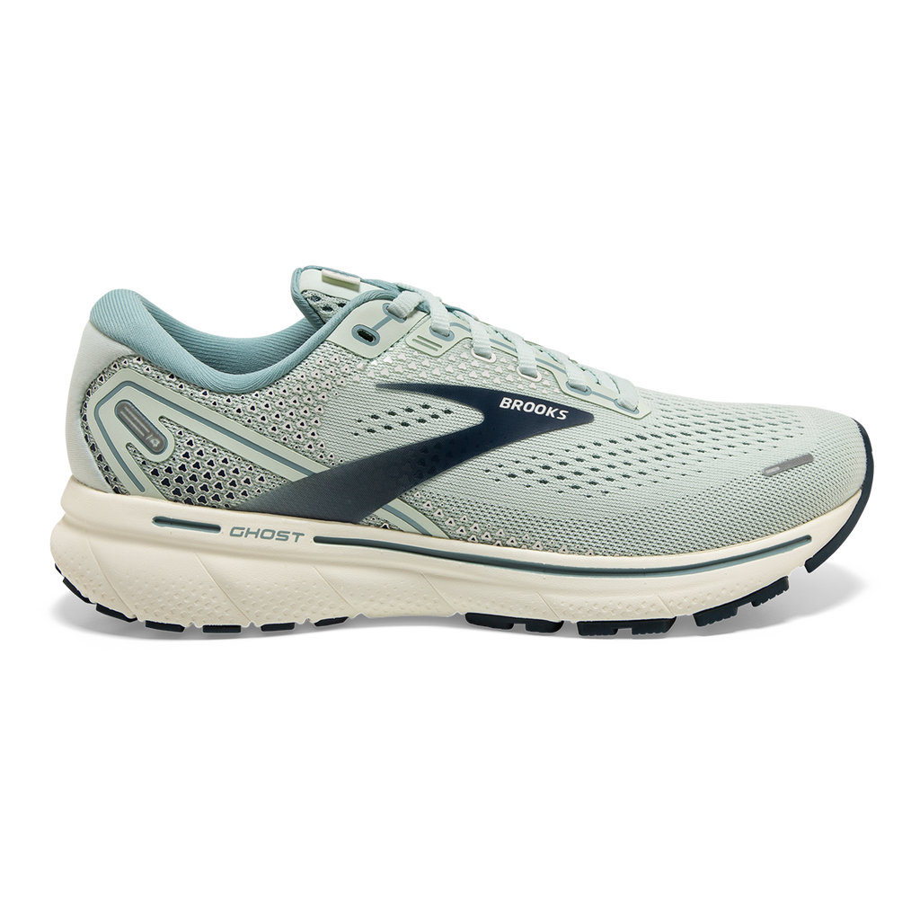 Brooks Ghost 14 — Black - Pink - Yucca — Size B — Width 8.5 — Detail View