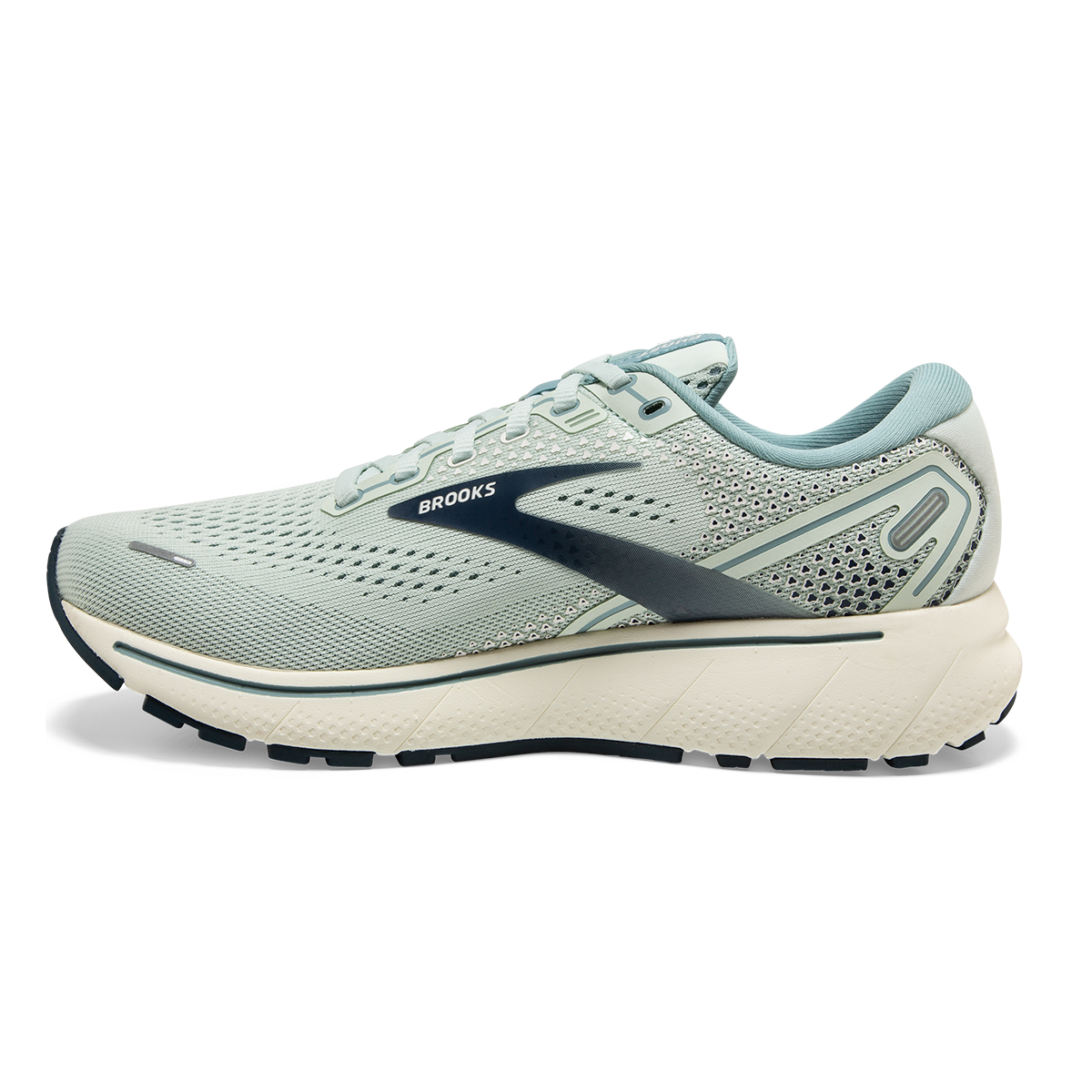 Brooks Ghost 14 — Black - Pink - Yucca — Size B — Width 8.5 — Lifestyle View