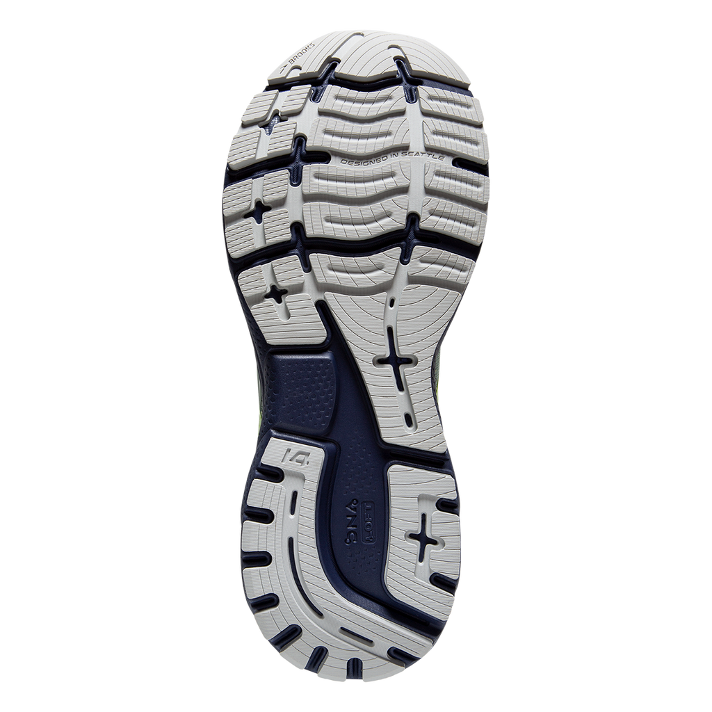 Brooks Ghost 14 Regional — Grey - Pink - Sulphur Spring — Size B — Width 10.5 — Top View